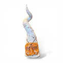 Corno Portafortuna con Maschera di Pulcinella – Terracotta Artigianale 20 cm