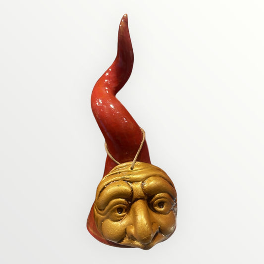 Corno 15 Cm da Poggio con Maschera di Pulcinella